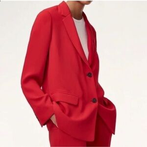 Aritzia Babaton Demy Blazer in Red